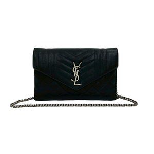 YVES SAINT LAURENT Black Leather Shoulder Bag